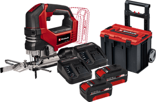 Einhell TP-JS 18/135 Li BL Solo 4,0 Ah Accu (2x) E-Case L Starterspakket