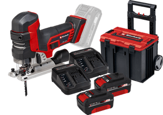 Einhell TP-JST 18/135 Li BL Solo 4,0 Ah Accu (2x) E-Case L Starterspakket