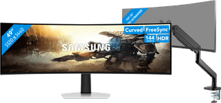 Samsung Odyssey G9 LS49DG912SUXEN OLED + BlueBuilt Monitorarm voor 1 Ultrawide Monitor