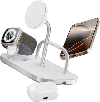 Zens 4-in-1 MagSafe met Qi2 Draadloze Oplader 15W met Standaard, Watch Stand en iPad Stand