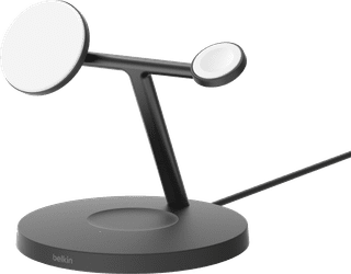 Belkin Boost Charge Pro MagSafe en Qi2 3-in-1 Draadloze Oplader 15W met Standaard Zwart