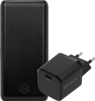 BlueBuilt Power Bank with Fast Charging 20,000mAh + Charger 30W Black