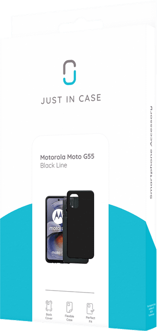 Just in Case Soft Design Motorola Moto G55 Back Cover Zwart