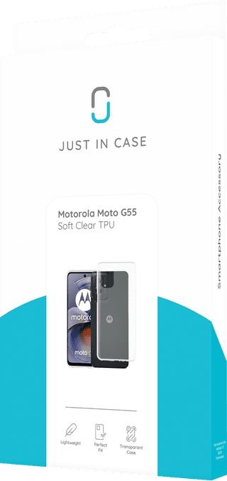 Just in Case Soft Design Motorola Moto G55 Back Cover Transparant