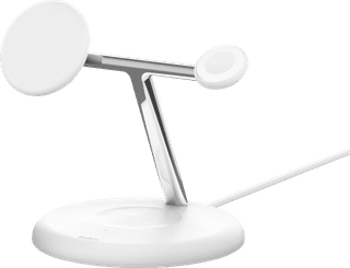 Belkin Boost Charge Pro MagSafe en Qi2 3-in-1 Draadloze Oplader 15W met Standaard Wit