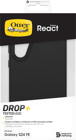 Otterbox React Samsung Galaxy S24 FE Back Cover Black