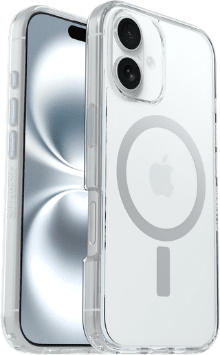 OtterBox Symmetry Apple iPhone 16 Back Cover with MagSafe Magnet Transparent