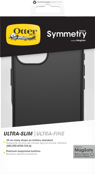 OtterBox Symmetry Apple iPhone 16 Back Cover Zwart Met MagSafe