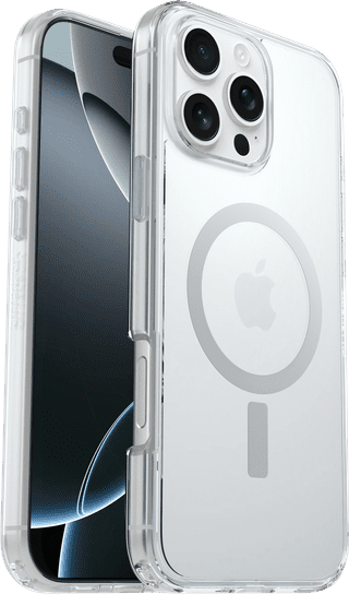 OtterBox Symmetry Apple iPhone 16 Pro Max Back Cover with MagSafe Magnet Transparent