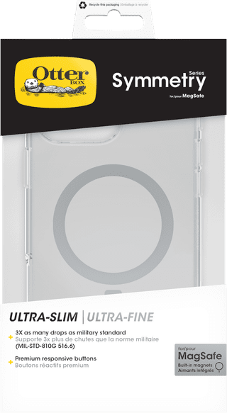 OtterBox Symmetry Apple iPhone 16 Pro Max Back Cover with MagSafe Magnet Transparent