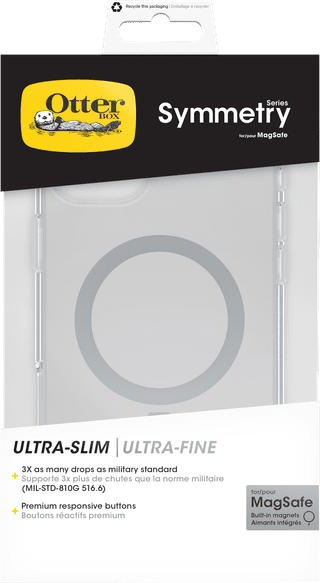 OtterBox Symmetry Apple iPhone 16 Plus Back Cover met MagSafe Magneet Transparant