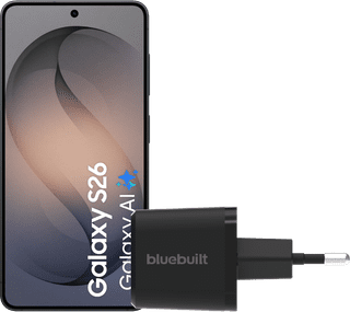 Samsung Galaxy S26 512GB Zwart 5G + BlueBuilt Oplader 45 Watt Zwart