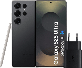 Samsung Galaxy S25 Ultra 512GB Zwart 5G + Samsung Oplader 25 Watt Zwart