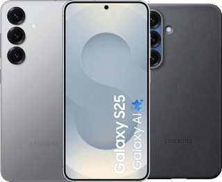 Samsung Galaxy S25 512GB Zilver 5G + Samsung Kindsuit Back Cover Zwart