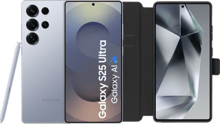 Samsung Galaxy S25 Ultra 256GB Zilver 5G + BlueBuilt Book Case Zwart