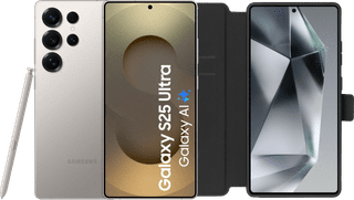 Samsung Galaxy S25 Ultra 256GB Grijs 5G + BlueBuilt Book Case Zwart