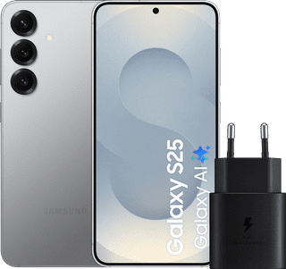 Samsung Galaxy S25 128GB Silver 5G + Samsung Charger 25W Black