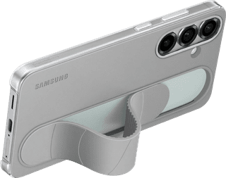 Samsung S25 Plus Standing Grip Back Cover Grijs