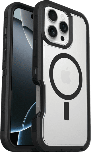 OtterBox Defender XT iPhone 16 Pro Max Back Cover MagSafe Magnet Transparent Black Belt