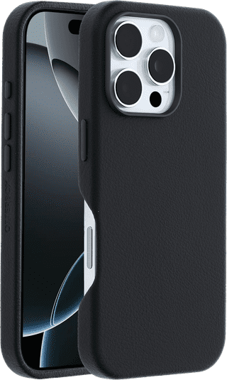 OtterBox Symmetry Apple iPhone 16 Back Cover with MagSafe Magnet Leather Black