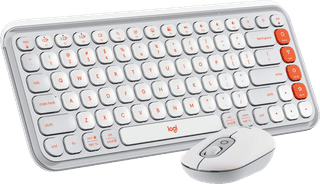 Logitech Pop Icon Combo toetsenbord en muis set Wit