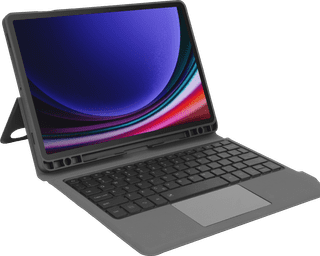 BlueBuilt Samsung Galaxy Tab S9/S9 FE/S10 FE Toetsenbord Hoes QWERTY Zwart