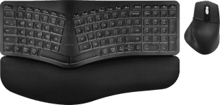 BlueBuilt Wireless Ergonomic Bluetooth Keyboard Pro QWERTY + Wireless Mouse