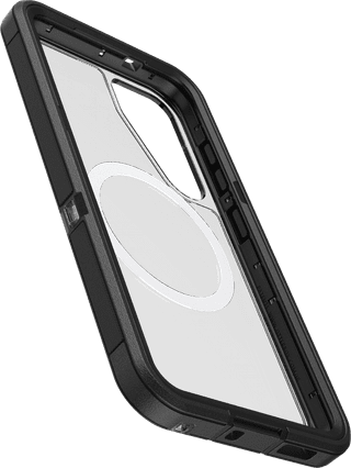 OtterBox Defender Samsung Galaxy S25 Back Cover met Magneet Transparant met Zwarte Rand