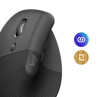 Logitech Lift Vertical Ergonomic Mouse Left-Handed Black