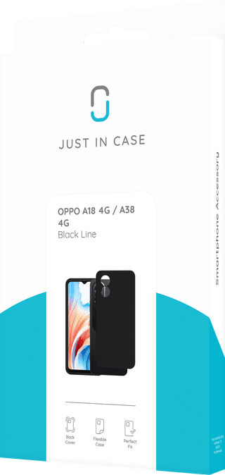 Just in Case Soft Design OPPO A38 4G/A18 4G Back Cover Black