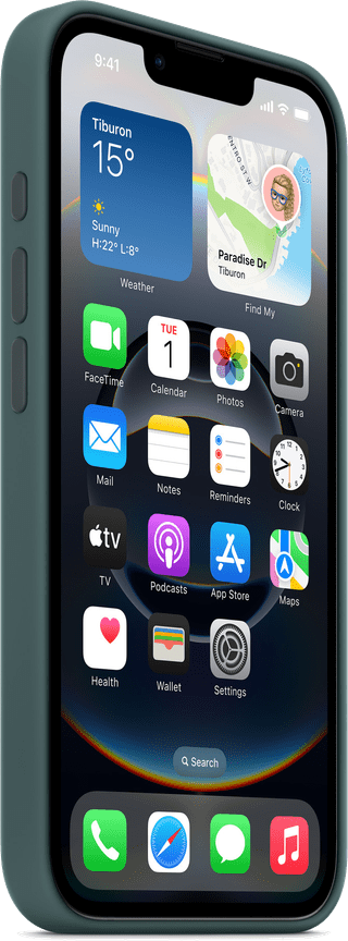 Apple iPhone 16e Back Cover Blauwgroen