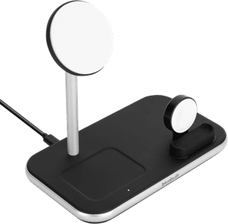 BlueBuilt 3-in-1 Draadloze Oplader met Qi2 15W Zwart