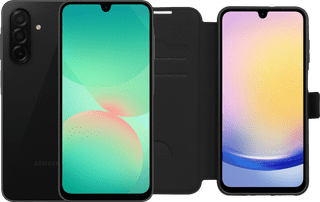 Samsung Galaxy A26 128GB Zwart 5G + BlueBuilt Book Case Zwart