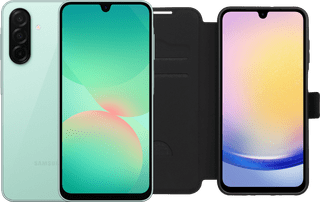 Samsung Galaxy A36 128GB Green 5G + BlueBuilt Book Case Black