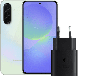 Samsung Galaxy A36 256GB Groen 5G + Samsung Oplader 25 Watt Zwart