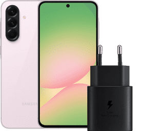 Samsung Galaxy A56 256GB Roze 5G + Samsung Oplader 25 Watt Zwart