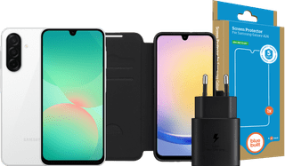 Samsung Galaxy A26 128GB White 5G + Complete Accessory Pack