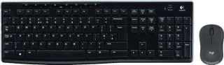 Logitech K270 Wireless Keyboard QWERTY + Logitech M240 Silent Wireless Mouse Black