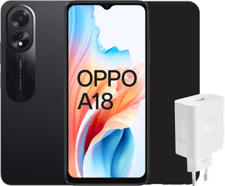 OPPO A18 128GB Black 4G + Accessory Pack