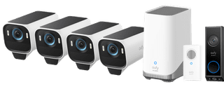 EufyCam S3 Pro 4-Pack + Video Doorbell E340 + Chime