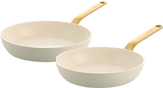 Greenpan Evolution Koekenpannenset 24 + 28 cm Cream White