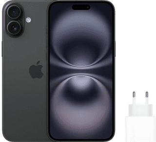 Apple iPhone 16 Plus 256GB Zwart + Apple Snellader