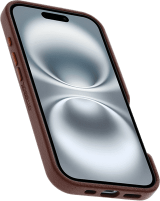 OtterBox Symmetry Apple iPhone 16 Back Cover met MagSafe Magneet Leer Bruin
