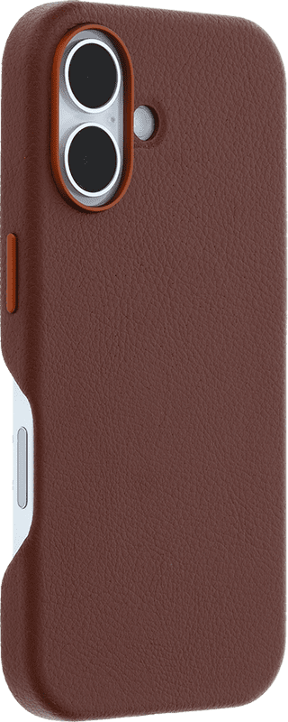 OtterBox Symmetry Apple iPhone 16 Back Cover met MagSafe Magneet Leer Bruin