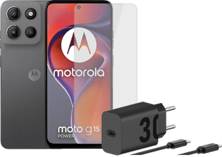 Motorola Moto G15 Power 256GB Grijs 4G  + Accessoirepakket