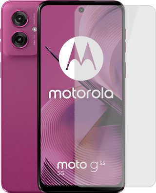 Motorola Moto G55 256GB Paars 5G + Just in Case Tempered Glass Screenprotector