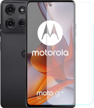 Motorola Moto G75 256GB Black 5G + Just in Case Tempered Glass Screen Protector
