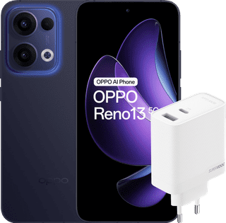 OPPO Reno13 256GB Blauw 5G + OPPO SuperVOOC Oplader 80W met 2 Poorten