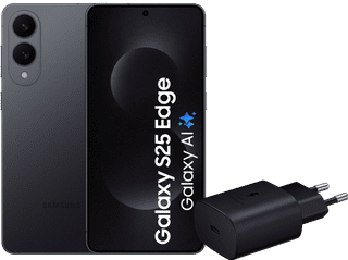 Samsung Galaxy S25 Edge 512GB Black 5G + Samsung Charger 25W Black