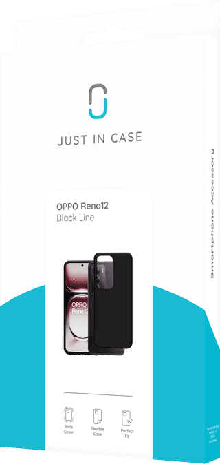 Just in Case Soft Design Oppo Reno12 Soft Back Cover Zwart